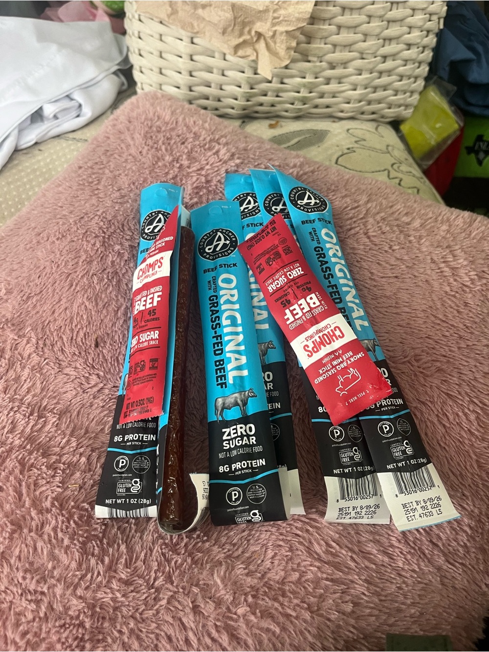 Original Grass-Fed Beef Snack Sticks - Blue Packaging